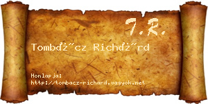 Tombácz Richárd névjegykártya